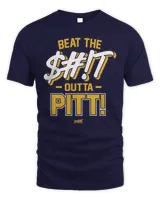 Beat Pitt T-Shirt for West Virginia College Tee Navy Unisex Standard T-Shirt navy s