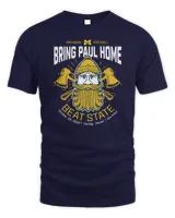Valiant University Of Michigan Bring Paul Home Msu Game Hoodie Unisex Standard T-Shirt navy s