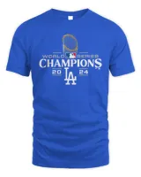 Los Angeles Dodgers 2024 World Series Champions Logo Hoodie Shirt Unisex Standard T-Shirt royal s
