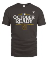 Official San Diego Padres 2024 MLB Postseason October Ready Locker Room Tee Unisex Standard T-Shirt dark-chocolate s