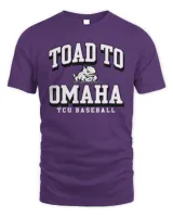 Official Texas Christian University Tcu Baseball 2023 College World Series Toad to Omaha Tee Unisex Standard T-Shirt purple s