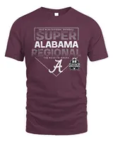 Event1 Team Store Alabama Crimson Tide 2023 Ncaa Division I Baseball Super Regional Winston Salem, Nc The Road To Omaha Tee Unisex Standard T-Shirt maroon s