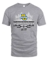 Marquette Golden Eagles Team 2024 Ncaa Division I Men's Basketball Champion The Road To Phoenix March Madness Tee Unisex Standard T-Shirt sport-grey s