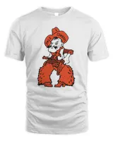 Oklahoma State Cowboys Fuzzy Chaps 2023 T-Shirt - White Unisex Standard T-Shirt white s