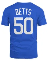 Mookie Betts #50 Los Angeles Dodgers 2024 MLB World Tour Seoul Series Name & Number T-Shirt Unisex Standard T-Shirt royal s
