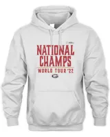 Georgia Bulldogs National Champs World Tour 22 Hoodie Unisex Hoodie white s