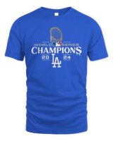 Los Angeles Dodgers 2024 World Series Champions Official Logo Tee Unisex Standard T-Shirt royal s