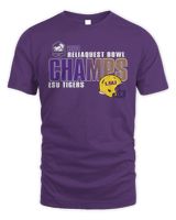 ReliaQuest Bowl Merch LSU Tigers 2024 Champions Shirt Unisex Standard T-Shirt purple s