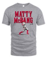 Cincinnati Reds #9 Matt Mclain Matty Mcbang Tee Gray Unisex Standard T-Shirt sport-grey s