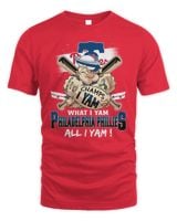 Philadelphia Phillies Popeye Champs I Yam What I Yam All I Yam 2024 T-Shirt Unisex Standard T-Shirt red s
