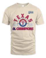 Texas Rangers x Majestic Threads 2023 American League al Champions Power Play Tri-Blend T-Shirt Unisex Standard T-Shirt sand s