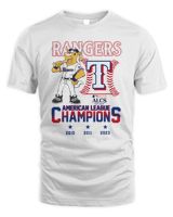 Texas Rangers Mascot 2023 American League Champions Logo Shirt Unisex Standard T-Shirt white s