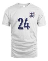 Cole Palmer #24 England Home Stadium 2024 Unisex Standard T-Shirt white s
