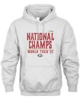 Georgia Bulldogs National Champs World Tour 22 Hoodie Unisex Hoodie white s