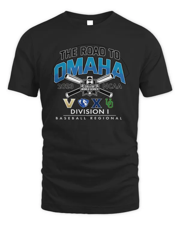Event1 Team Store 2023 Ncaa Division I Baseball Regional Vanderbilt The Road To Omaha 4 Teams T Shirt