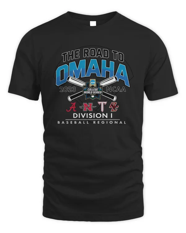 Event1 Team Store 2023 Ncaa Division I Baseball Regional Alabama The Road To Omaha 4 Teams Tee