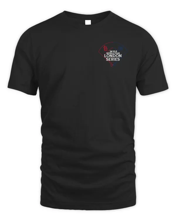 Black 2023 MLB World Tour London Series Chicago Cubs vs St. Louis Cardinals Diamond Matchup Old Rivalry New ground Tee