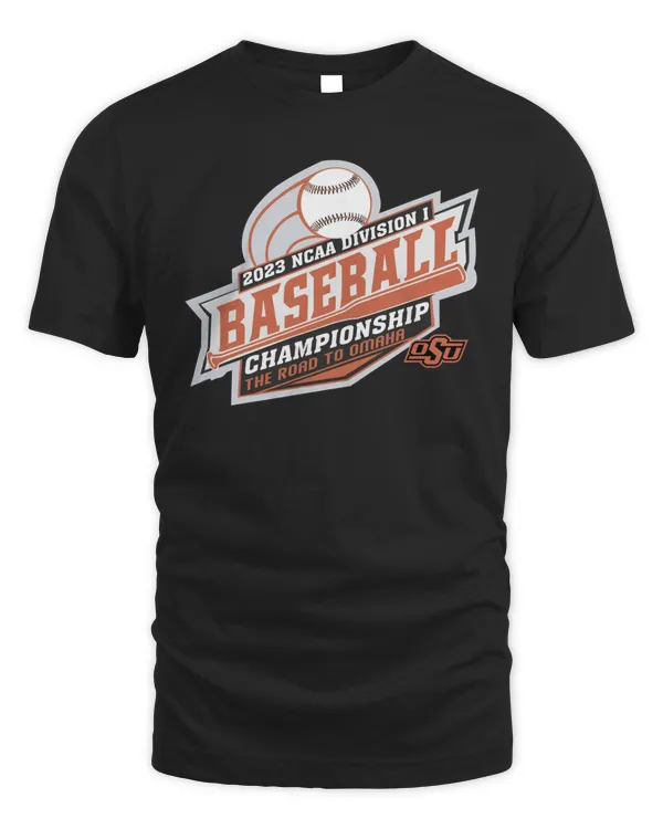 Official Oklahoma State 2023 NCAA Division I Baseball Championship The Road To Omaha Tee