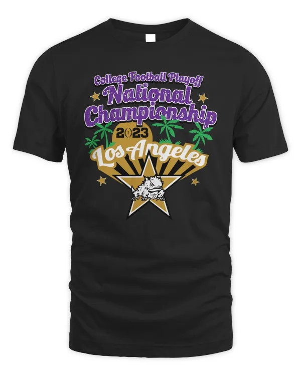 Los Angeles College Football Playoff 2023 National Championship TCU Star Black Tee