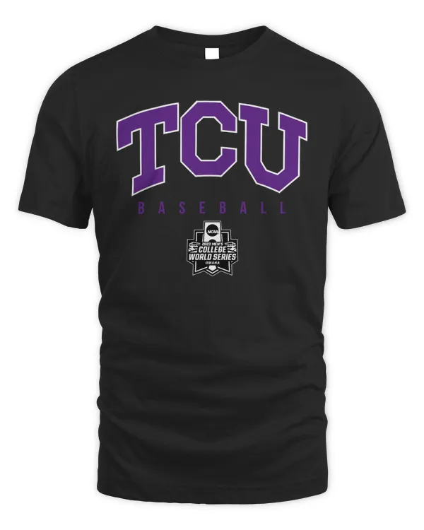TCU Horned Frogs Baseball 2023 College World  Series Omaha Tee Black
