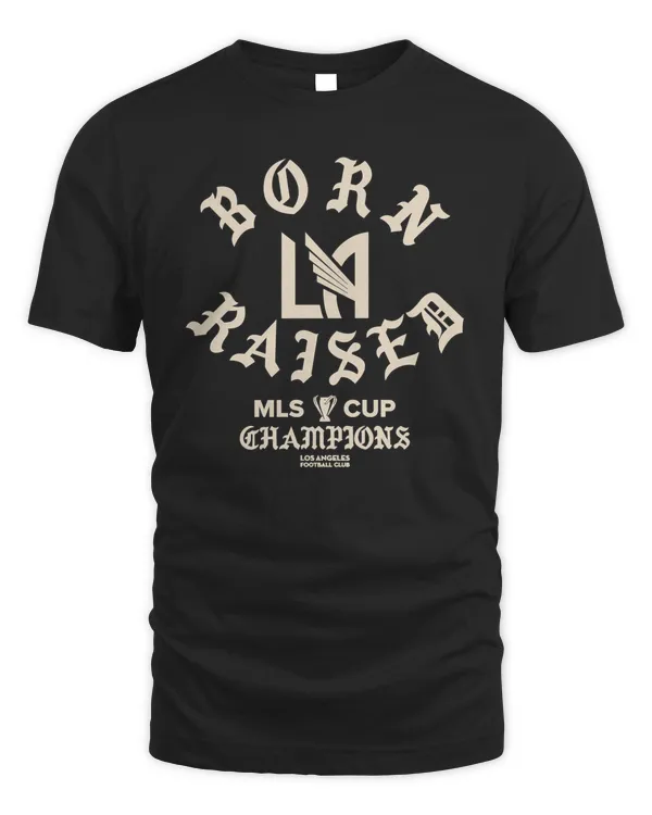 LAFC Born x Raised 2022 MLS Cup Champions Arch Tee Black