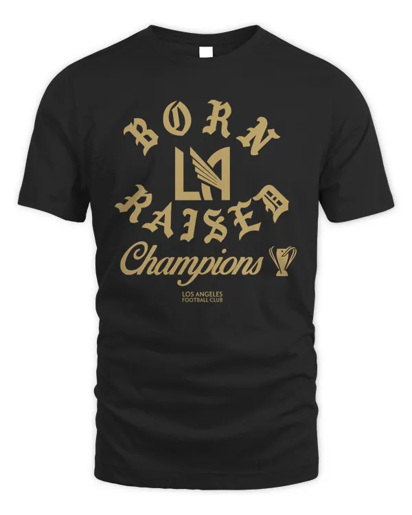 Los Angeles Football Club Born X Raised 2023 Mls Cup Champions Chrome Tee