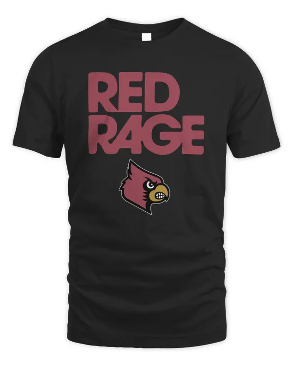 Red Rage Louisville Cardinals Logo Tee Black