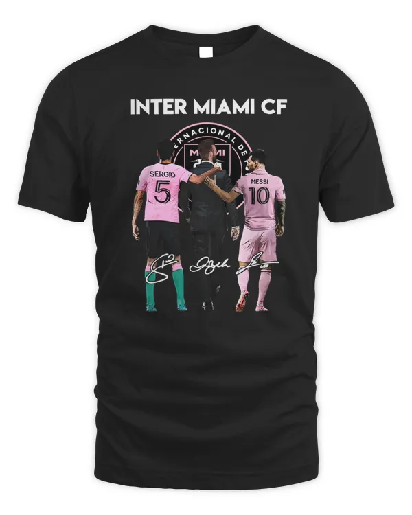 Inter Miami FC Messi Sergio Busquets And David Beckham 2023 T Shirt