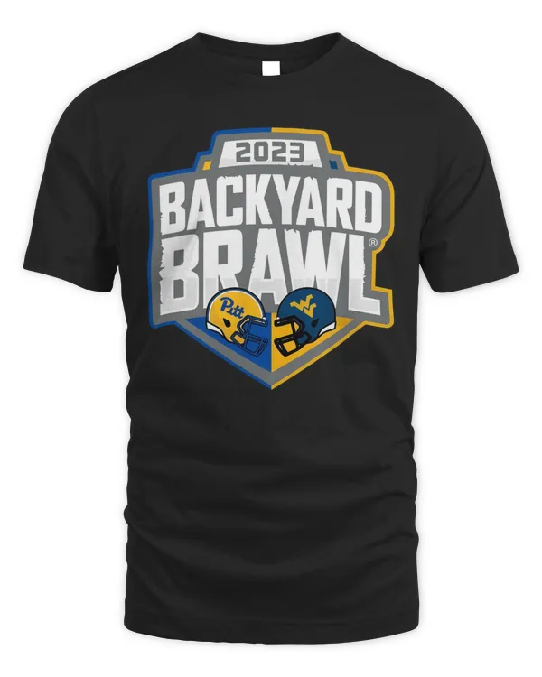 Men's West Virginia Mountaineers Vs Pitt Panthers 2023 Backyard Brawl Logo Shirt