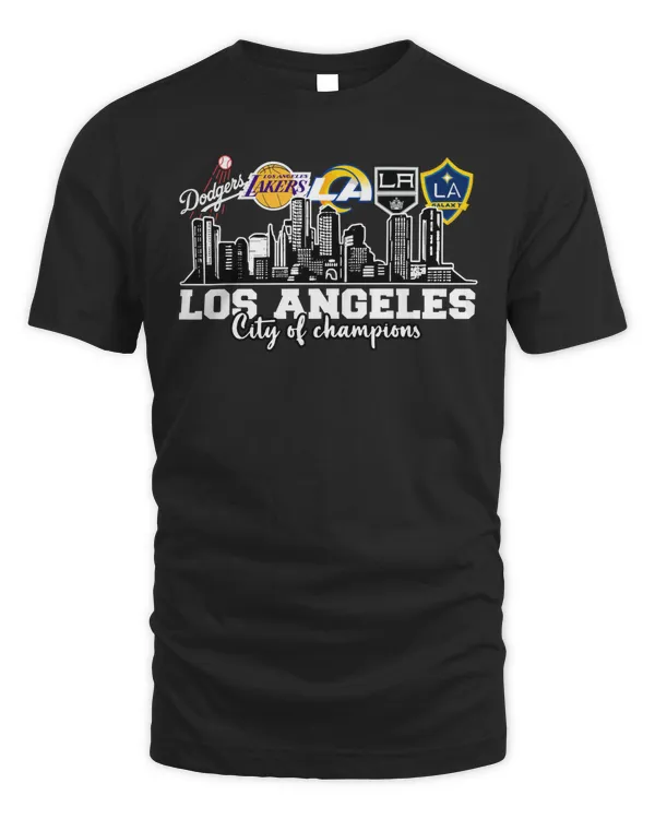 Los Angeles City Of Champions Dodgers Lakers Rams Galaxy 2023 Tee