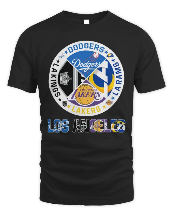 Los Angeles Sports Teams LA Dodgers x LA Lakers x LA Rams x LA Kings Logo Shirt
