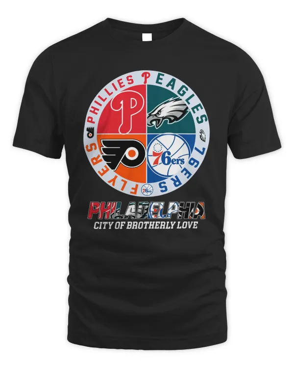 Philadelphia Sports Teams City Of Brotherly Love Logo 2023 T Shirt