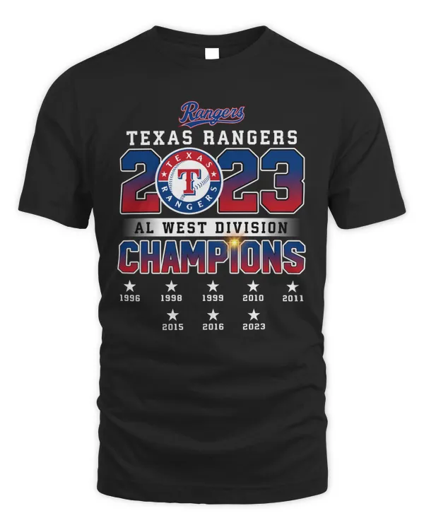 Official Rangers Texas Rangers Al West Division 1996-2023 Shirt