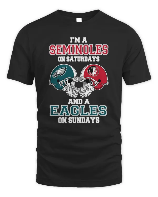 Official I’m A Seminoles On Saturdays And A Eagles On Sundays Helmet 2023 Shirt