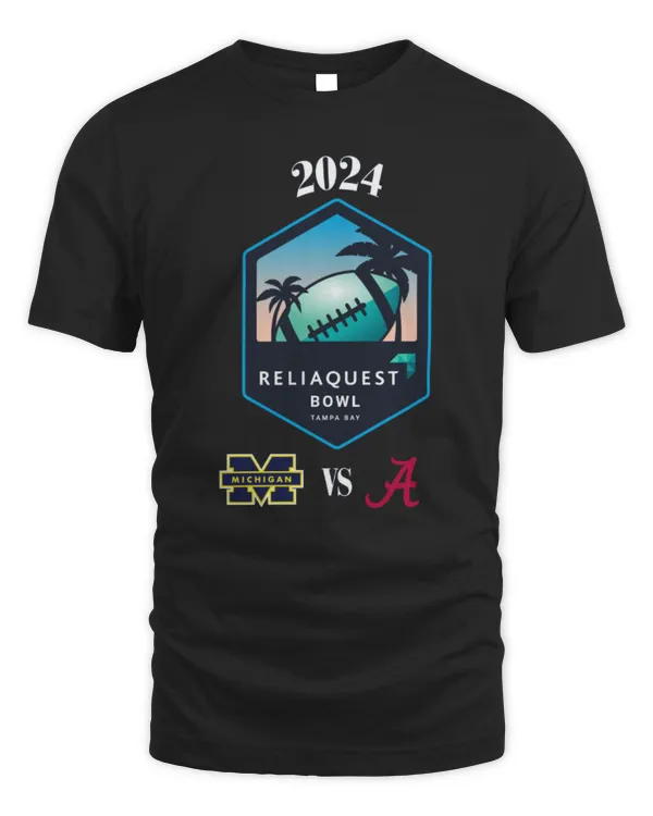 2024 Reliaquest Bowl Alabama Crimson Tide Vs Michigan Wolverines Logo Hoodie