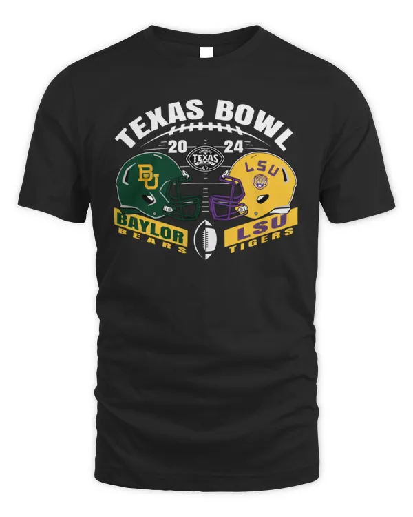 Baylor Bears vs Lsu Tigers 2024 Texas Bowl Helmet Tee Black