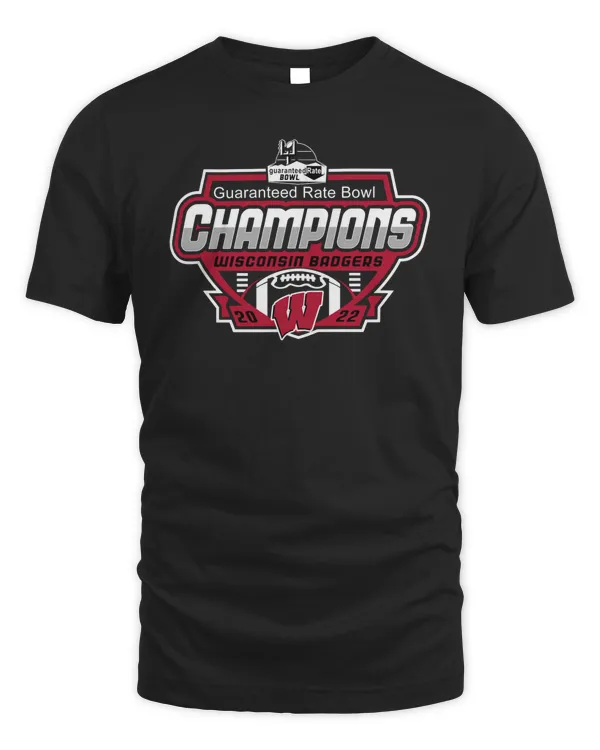 Guaranteed Rate Bowl Wisconsin Champs Shield T-Shirt