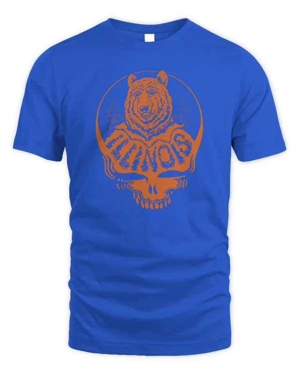 Grateful Dead Official Clothing Illinois United States Of Dead 2023 Tee Blue