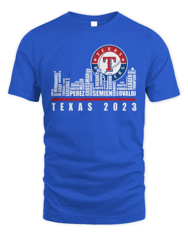 Texas Skyline Texas Rangers 2023 Shirt Royal