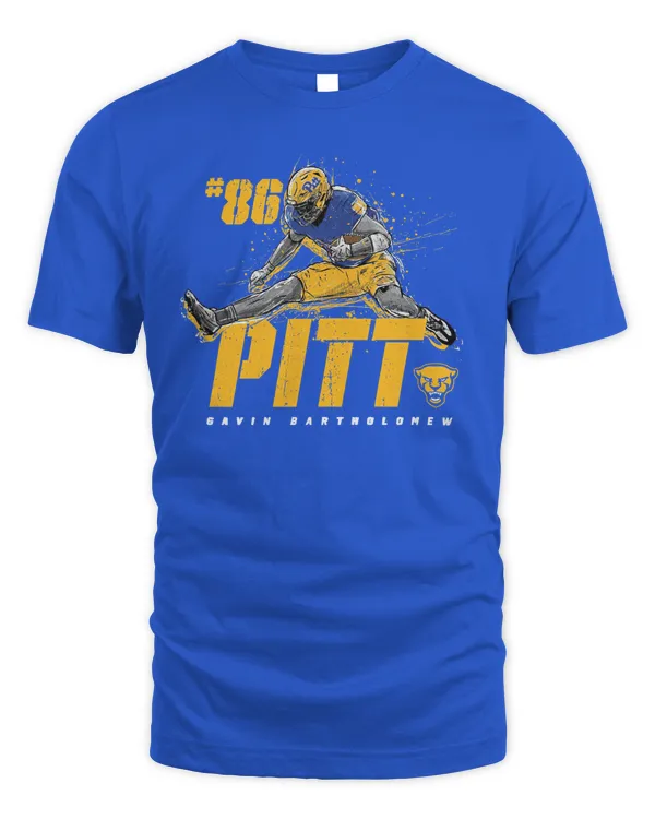 #86 Gavin Bartholomew Pitt Football T-Shirt Pittsburgh Panthers