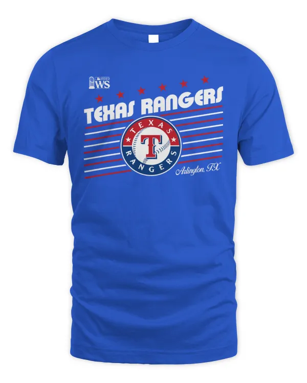 Texas Rangers Majestic Threads 2023 World Series Local Lines Arlington, TX T-Shirt