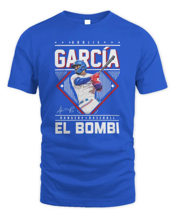 Adolis García Rangers Baseball El Bombi T-Shirt Royal