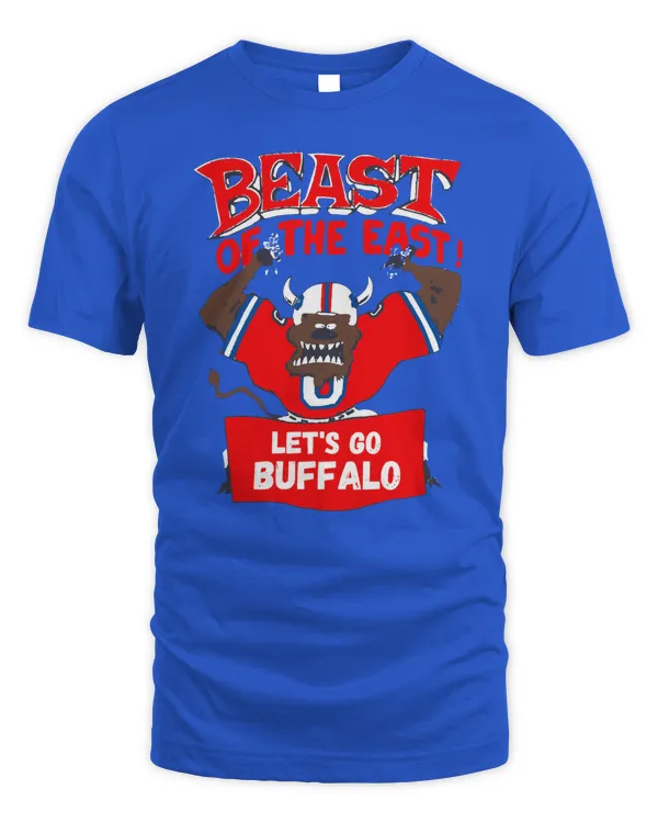 Buffalo Football Beast of The East Mascot Tee Royal