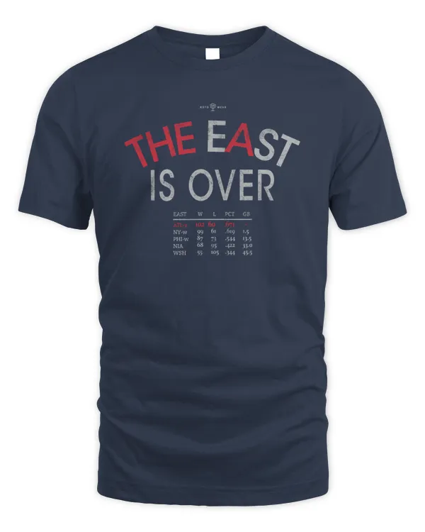 Rotowear Mlb Braves Baseball The East Is Over Tee