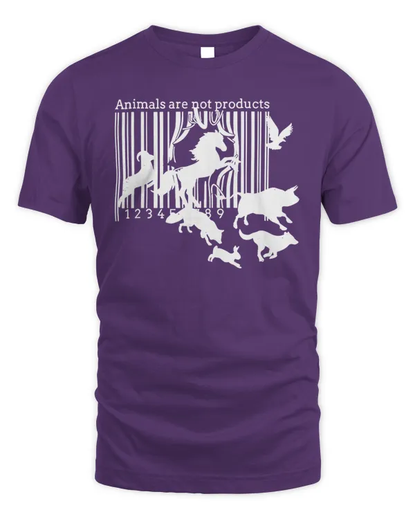Veganactivism Animals Are Not Products Tee Purple