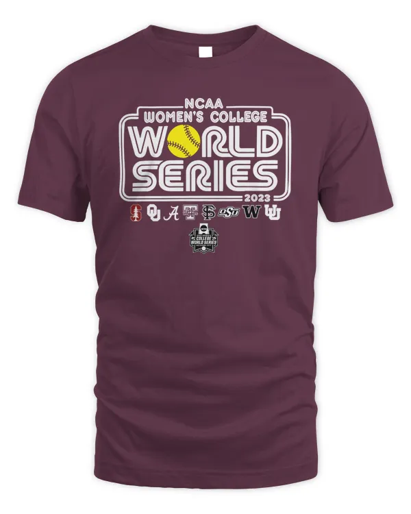 Oklahoma Sooners Softball 2023 Ncaa Women's College World Series Bound Eight Teams T-Shirt