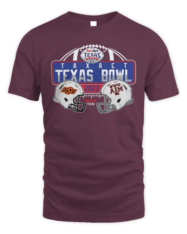 Champion 24 Bowl Texas A&M Aggies vs Oklahoma State Cowboy Taxact Texas Bowl Tee