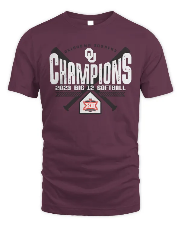 Oklahoma Sooners 2023 NCAA Big 12 Softball Conference Tournament Champions Logo T-Shirt
