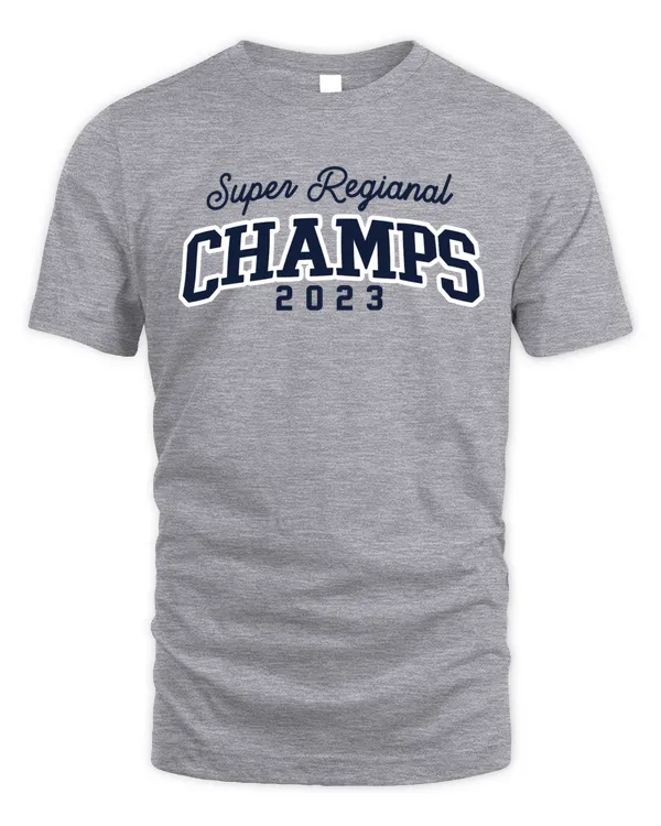 LSU Tigers Supper Regional Champions 2023 Gray Tee