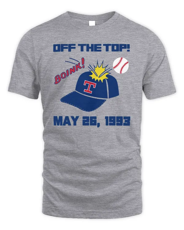 Texas Rangers Homage Off The Top May 26 1993 Tri-Blend Tee Shirt Gray
